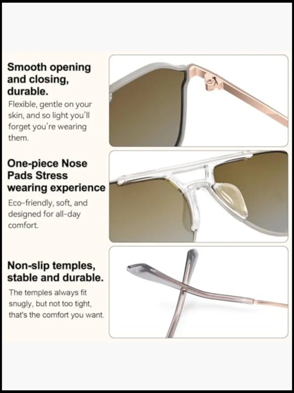 Polarized Aviator Sunglasses Oversized Metal UV400 Flat Top